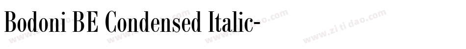 Bodoni BE Condensed Italic字体转换